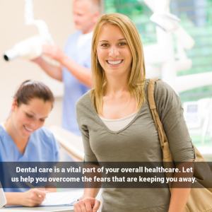 Woman patient visiting the dentist with a smile