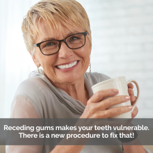 Woman smiles with healthy gums and teeth