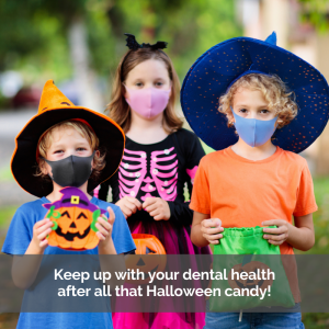 Caption: Keep up with your dental health after all that Halloween candy!