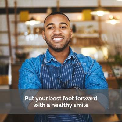 Man smiling with perfect teeth.