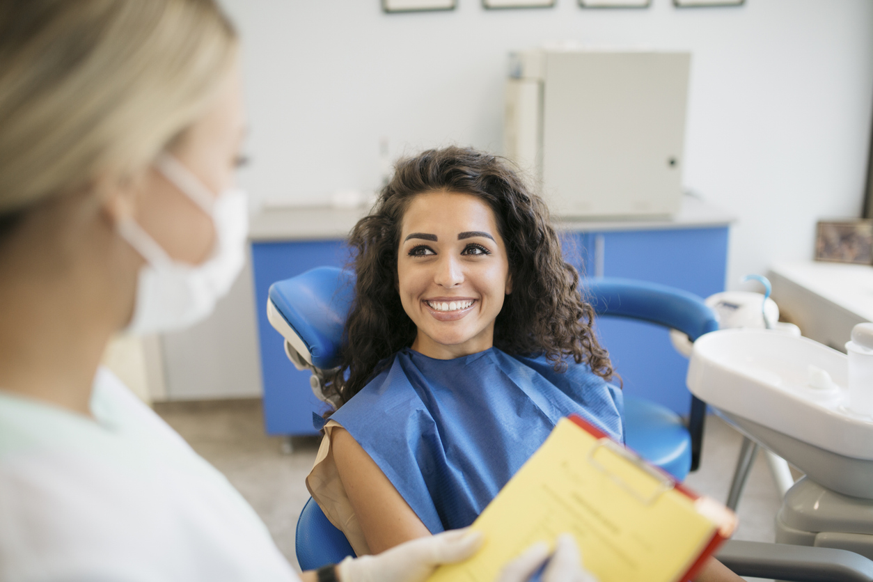 young female dental patient at Seaport Boston dental clinic